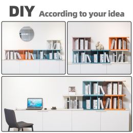 DIY Combination Storage Cabinet;  Stackable Organizer Display Shelf ; Simple Modular Connect Shelf (Color: Grey)