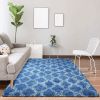 Indoor Rectangle Geometric Contemporary Area Rugs For Living Room Bedroom Plush Carpet; 5'x8'