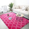 Indoor Rectangle Geometric Contemporary Area Rugs For Living Room Bedroom Plush Carpet; 5'x8'