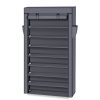 10 Tiers Shoe Rack with Dustproof Cover Closet Shoe Storage Cabinet Organizer RT