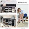 10-Cube Organizer Entryway Padded Shoe Storage Bench