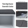 10-Cube Organizer Entryway Padded Shoe Storage Bench