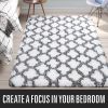 Indoor Rectangle Geometric Contemporary Area Rugs For Living Room Bedroom Plush Carpet; 5'x8'