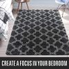 Indoor Rectangle Geometric Contemporary Area Rugs For Living Room Bedroom Plush Carpet; 5'x8'